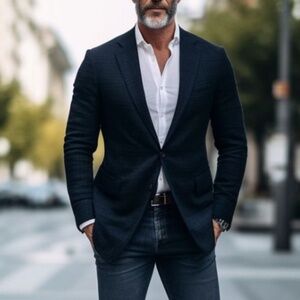 Vintage Davidson’s USA Black Pinstripe Tone on tone Eric Reed Designer Sz 54L